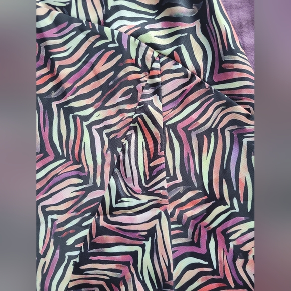 Nasty Gal Abstract Zebra Maxi Gown, VGUC, Size 6 - Picture 11 of 11